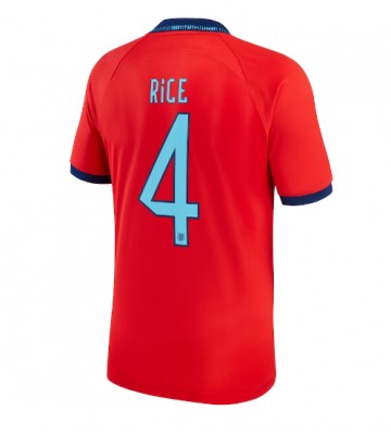 Anglia Declan Rice #4 Koszulka Wyjazdowych MŚ 2022 Krótki Rękaw
